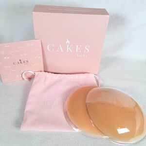 CAKES Body Womens Nipple Covers Non-Adhesive Plus Size (+) Honey